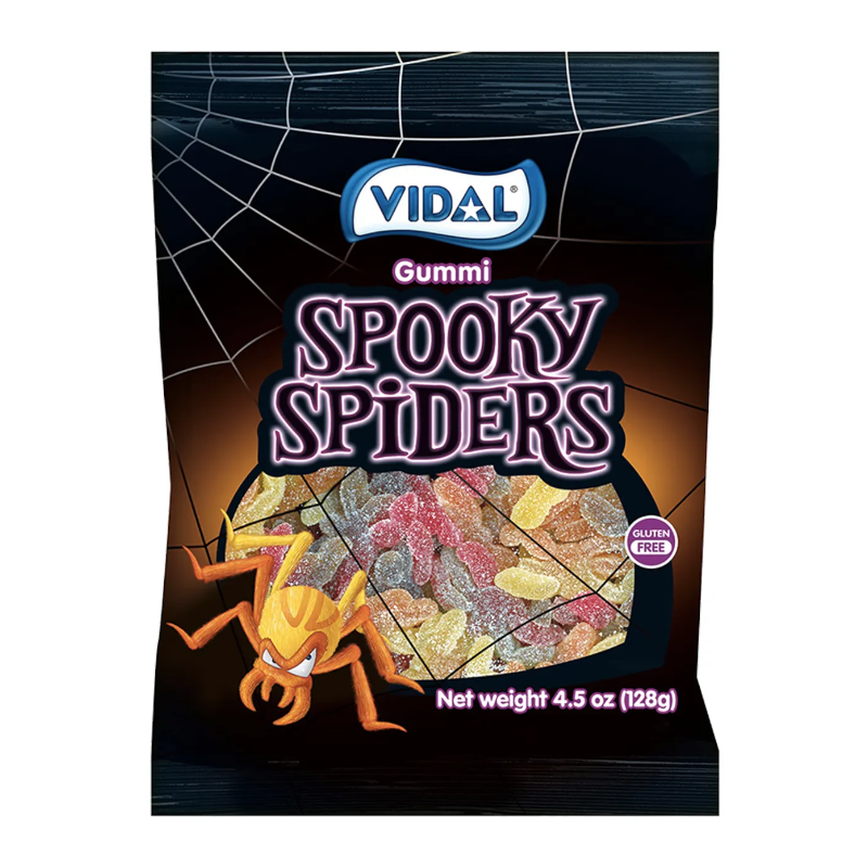 Vidal Gummi Spooky Spiders - 128g
