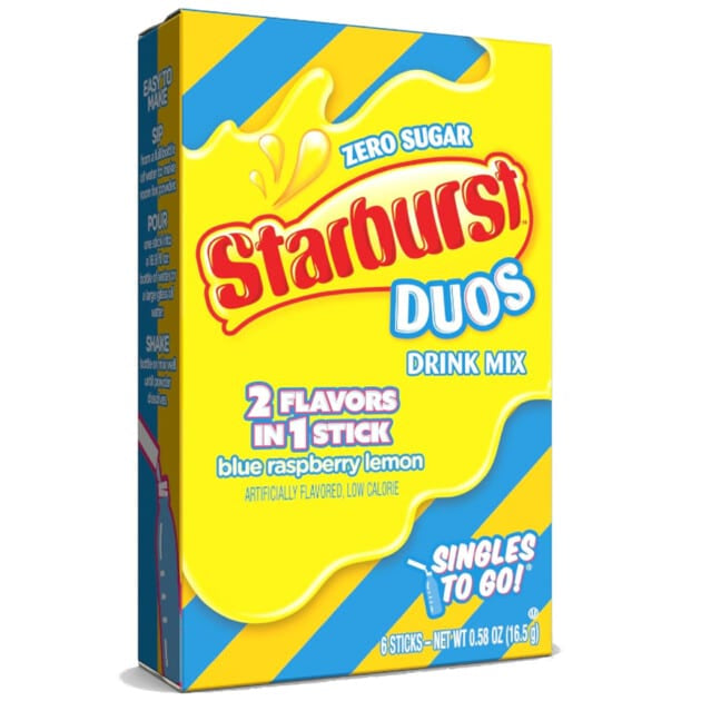 Starburst Duos Singles to Go - Blue Raspberry & Lemon - 16g