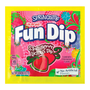 Lik-M-Aid Fun Dip Springtime Watermelon/Strawberry Single 12g