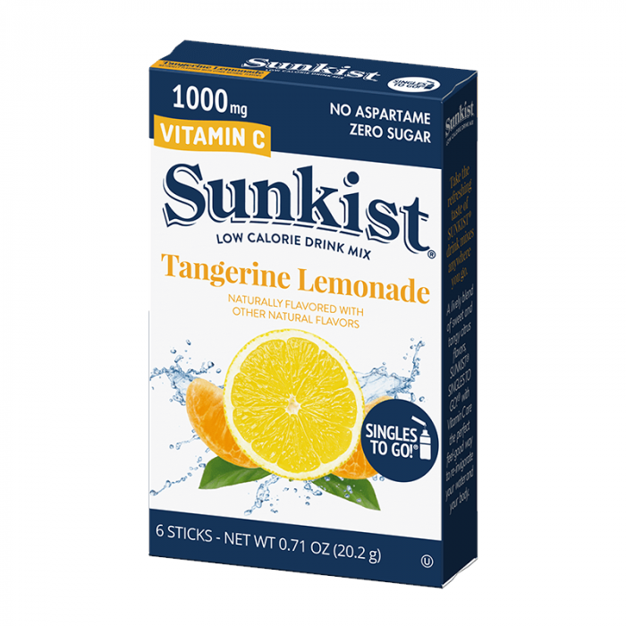 Sunkist Zero Sugar Singles To Go Tangerine Lemonade - 20.2g