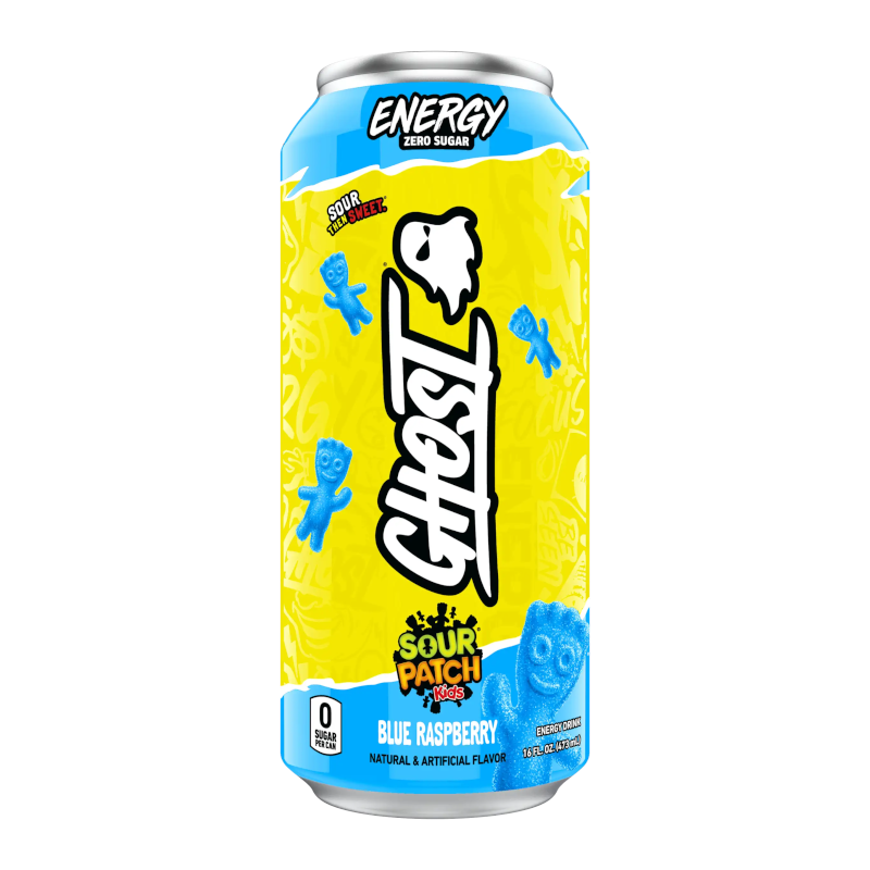 Ghost - Sour Patch Kids Blue Raspberry Zero Sugar Energy Drink - 473ml