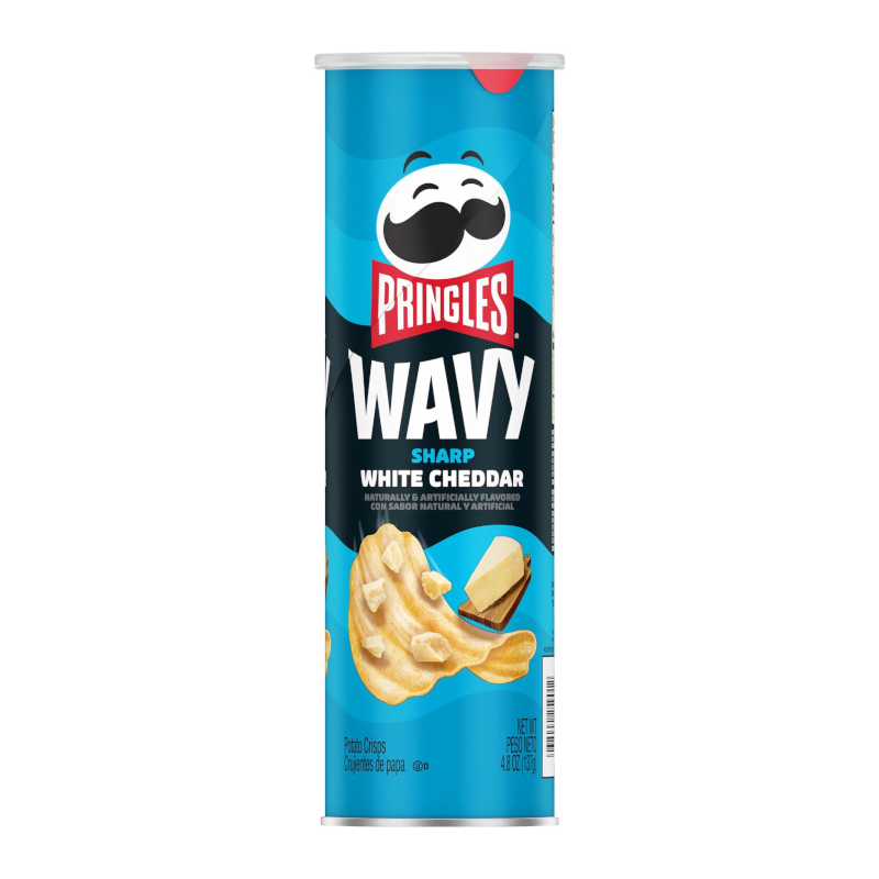 Pringles Wavy Sharp White Cheddar - 137g *BBE FEB 2024*