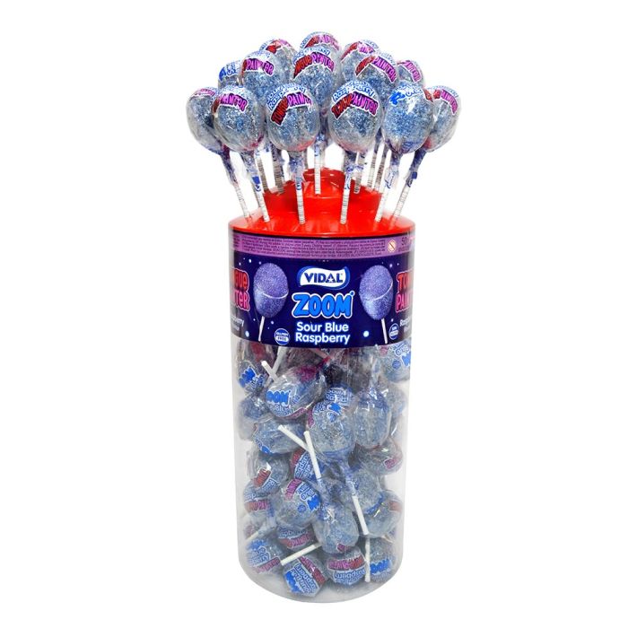 Vidal Zoom Sour Raspberry Tongue Painter Lolly 25g