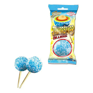 Giant Blue Razz Jawbreaker on a stick 80g