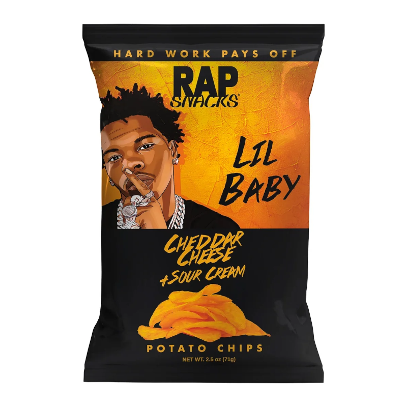 Rap Snacks Lil Baby Cheddar Cheese with Sour Cream - 71g