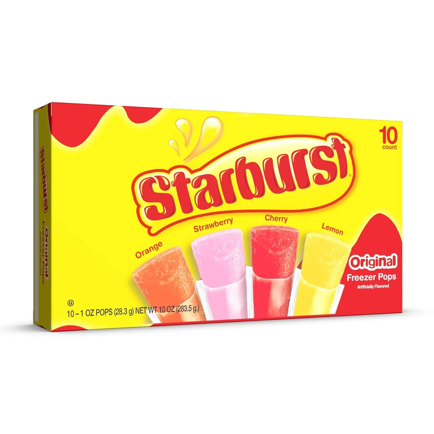 Starburst Freezer Pops Assorted Flavours - 10ct -28.3g