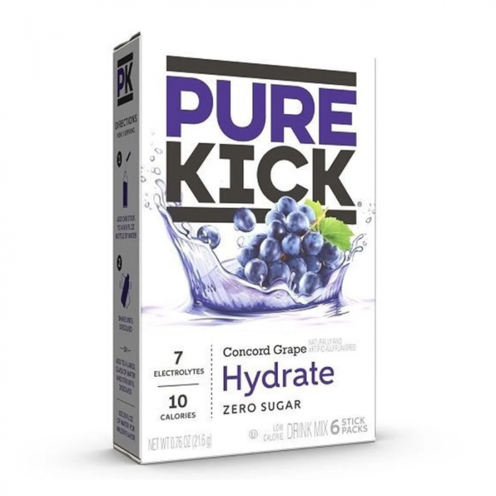 Pure Kick Hydration Drink Mix 6 pack - Concord Grape - 21.7g