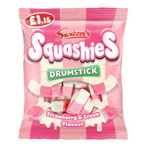 Swizzels Squashies Drumstick Strawberry & Cream Flavour Bag 120g