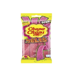 Chupa Chups Sour Strawberry Belts Pack 90g