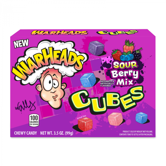 Warheads Berry Mix Cubes Theater Box - 99g