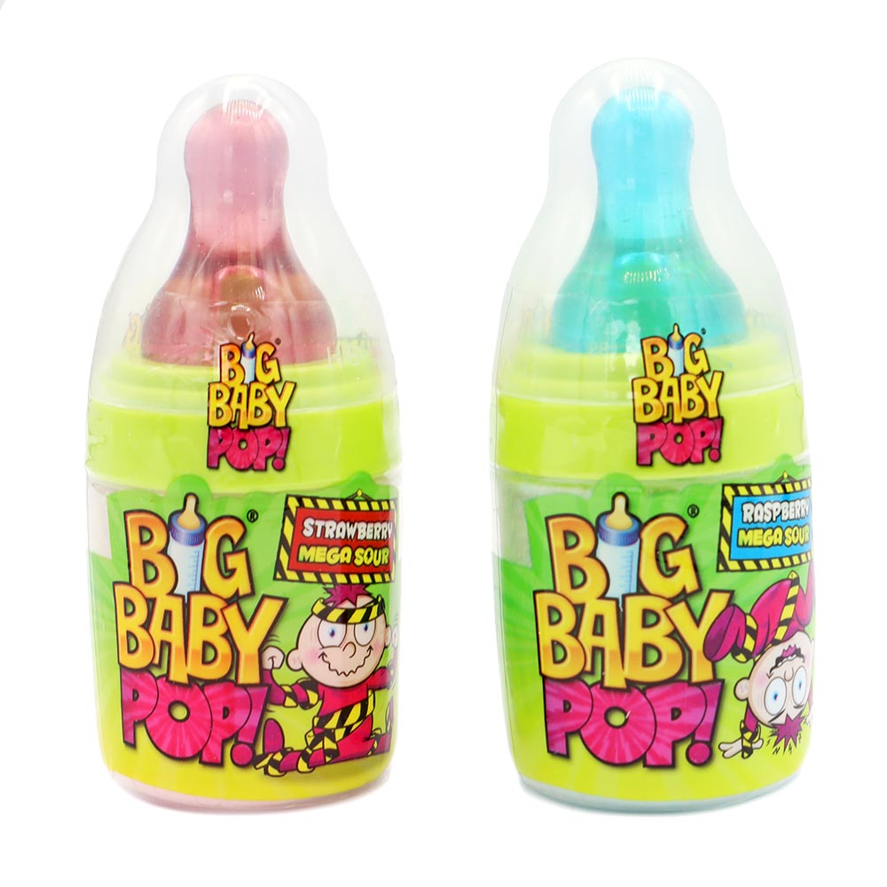 Bazooka Big Baby Pop Mega Sour Favourites - 32g