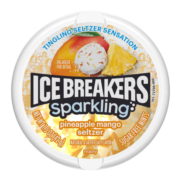 Ice Breakers Sparkling Pineapple Mango Seltzer Mints - 43g