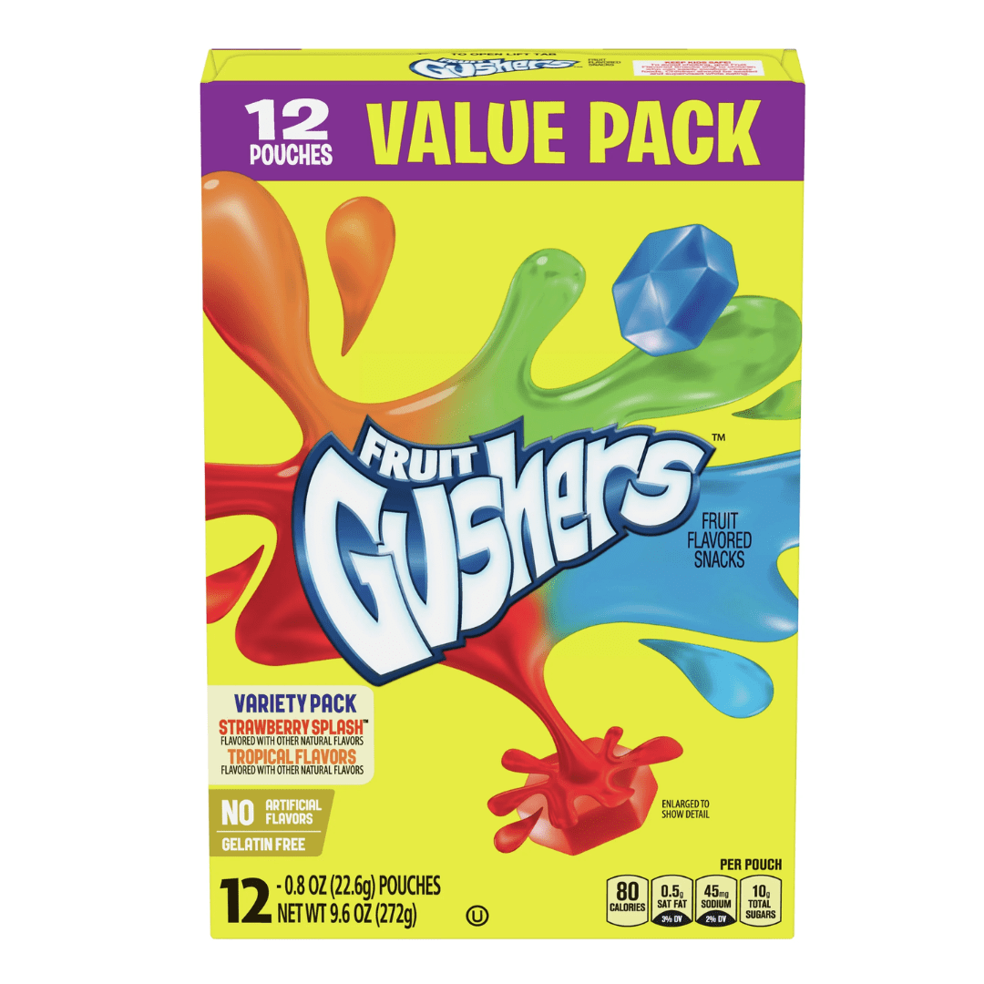 Gushers Variety Tropical And Strawberry Flavour USA (12x pouches) - 272g