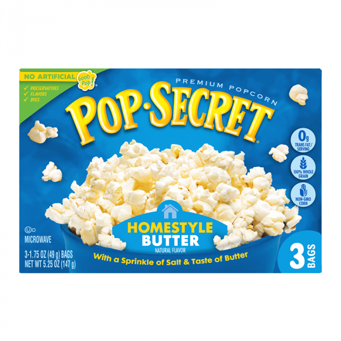 Pop Secret Homestyle Butter Popcorn 3pk - 147g