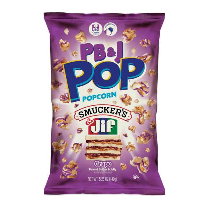 Candy Pop Smucker’s & Jif Grape Popcorn 149g