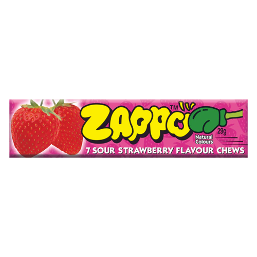 Bobby’s Zappo Strawberry Chews - 29g