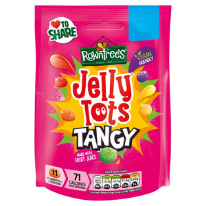 Rowntree's Jelly Tots Tangy Sweets Sharing Bag - 140g