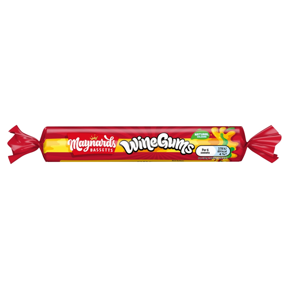 Maynards Bassetts Wine Gums Sweets Roll - 52g