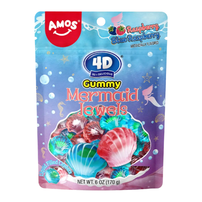 Amos 4D Gummy Mermaid Jewels - 170g