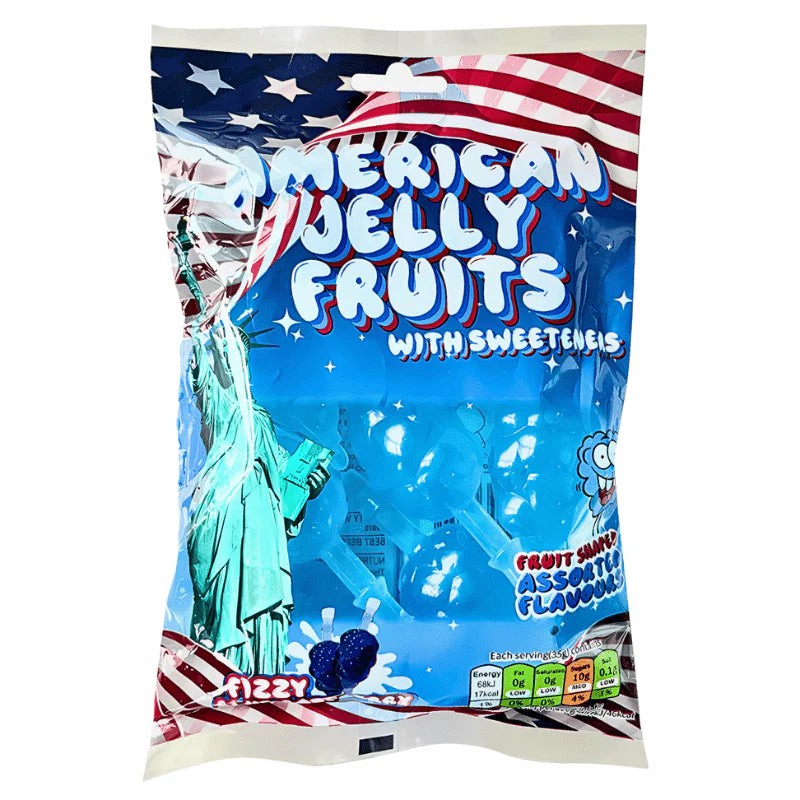 American Jelly Fruits Fizzy Blue Raspberry Flavours - 280g