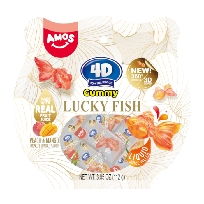 Amos 4D Gummy Lucky Fish - 113g