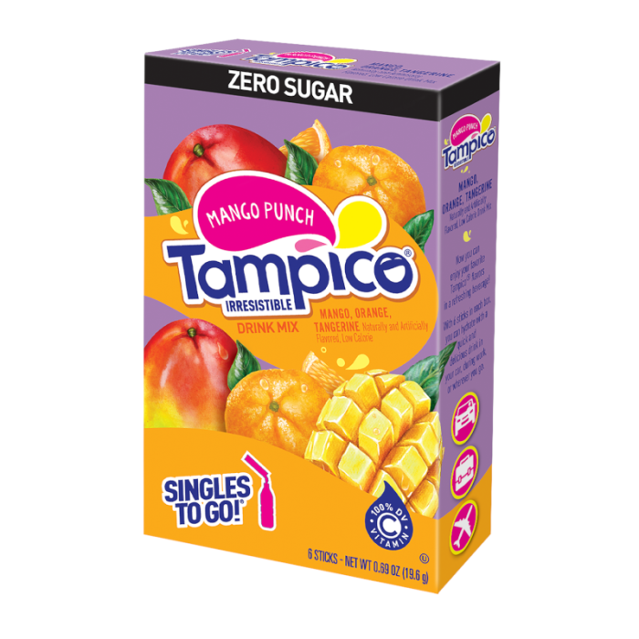 Tampico Singles To Go Mango Punch 6-Pack - 19.6g