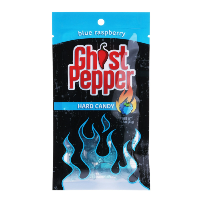 Flamethrower Candy's Ghost Pepper Hard Candy Blue Raspberry - 36g