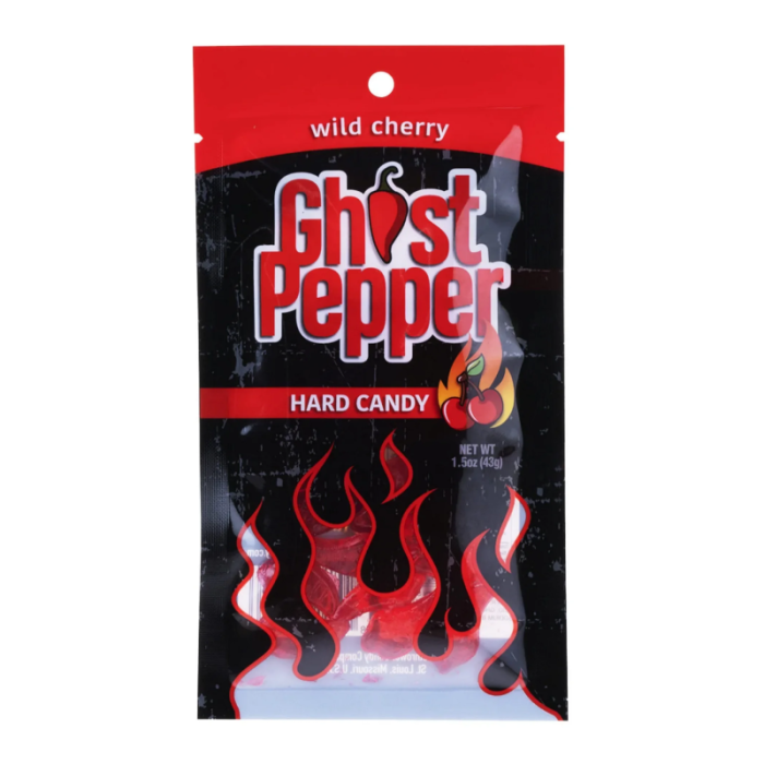 Flamethrower Candy's Ghost Pepper Hard Candy Wild Cherry - 36g