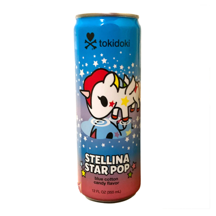 Tokidoki Stellina Star Pop Blue Cotton Candy Soda - 355ml