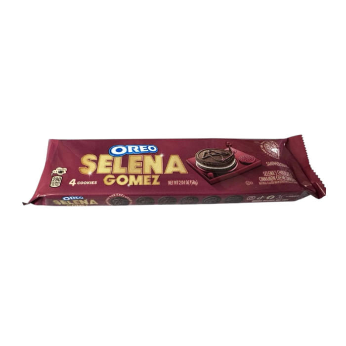 OREO Limited Edition Selena Gomez Chocolate & Cinnamon Creme Sandwich Cookies - 58g