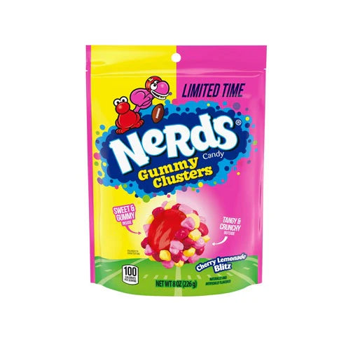 Nerds Limited Edition Cherry Lemonade Blitz Gummy Clusters - 226g