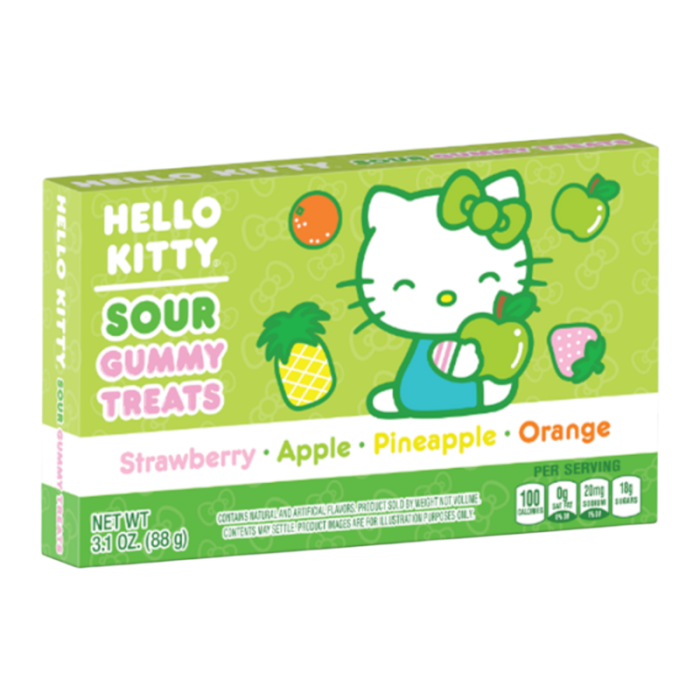 Hello Kitty Sour Fruit Gummi Treats Theatre Box - 88g