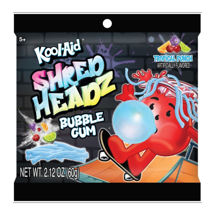 Kool-Aid Shred Headz Tropical Punch Bubblegum - 60g