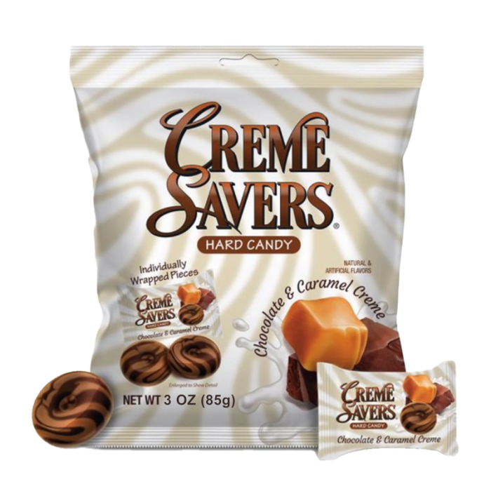 Creme Savers Hard Candy Chocolate & Caramel Creme - 85g