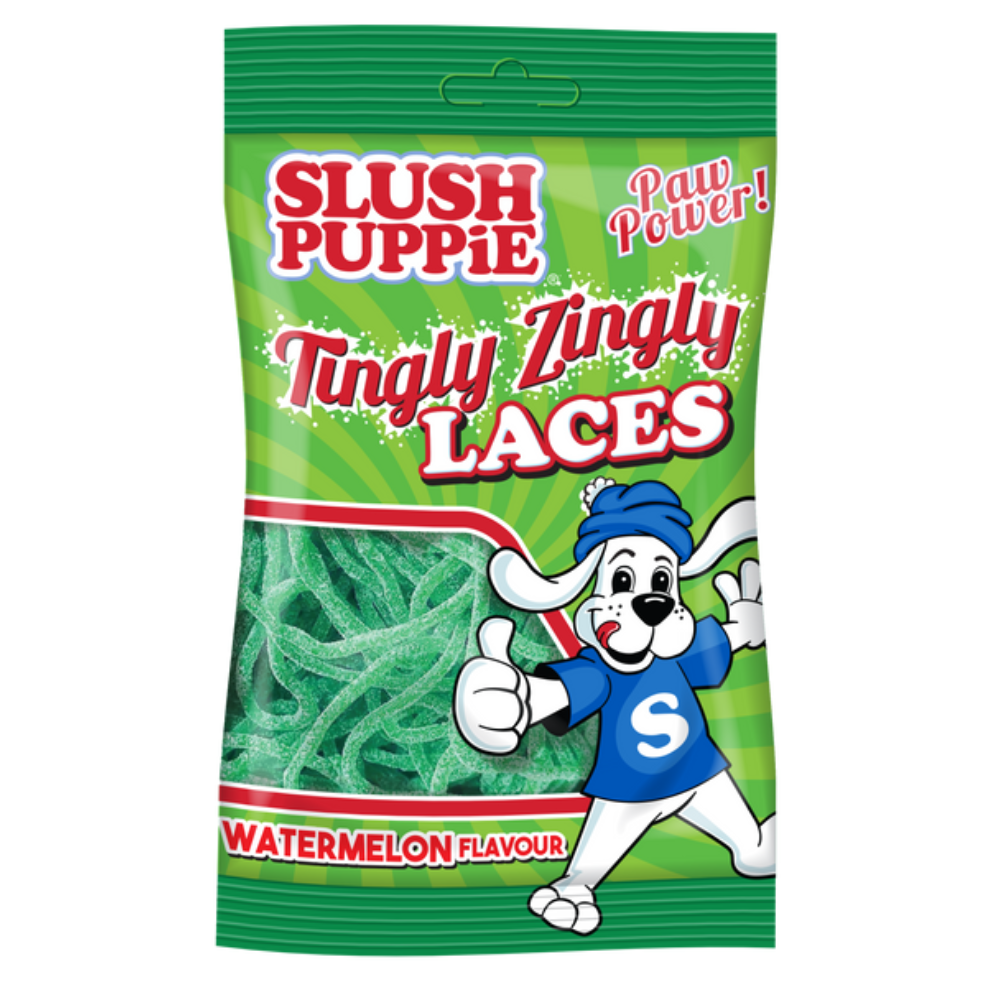 Slush Puppie Tingly Zingly Laces Watermelon Bag - 120g