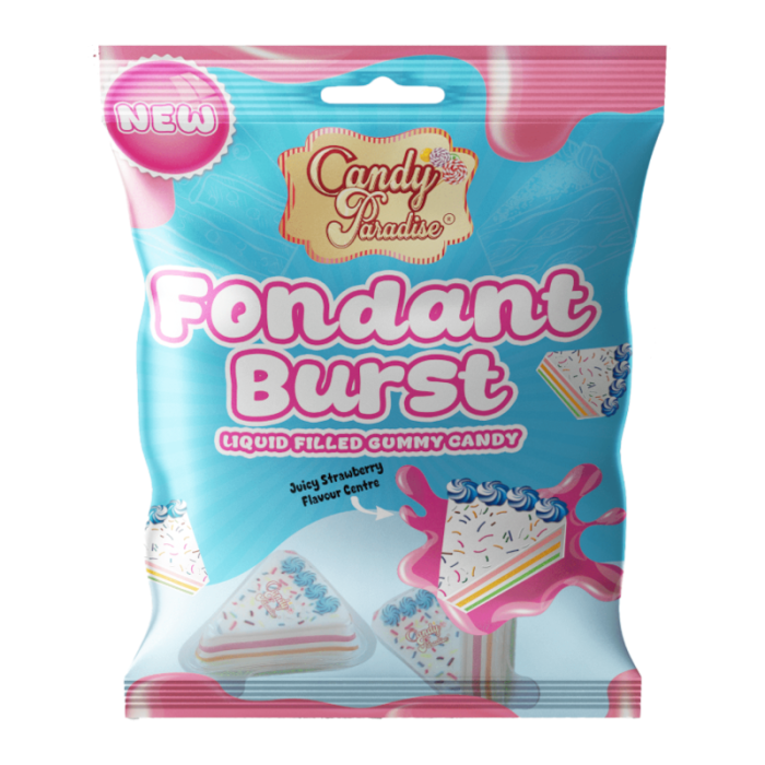 Fondant Burst Strawberry Filled Gummies - 72g