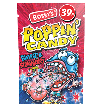 Bobby’s Poppin’ Candy Blue Razz & Strawberry 7g