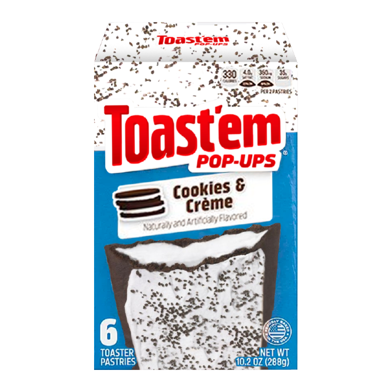 Toast'em POP-UPS - Frosted Cookies & Creme Toaster Pastries 6pk - 288g