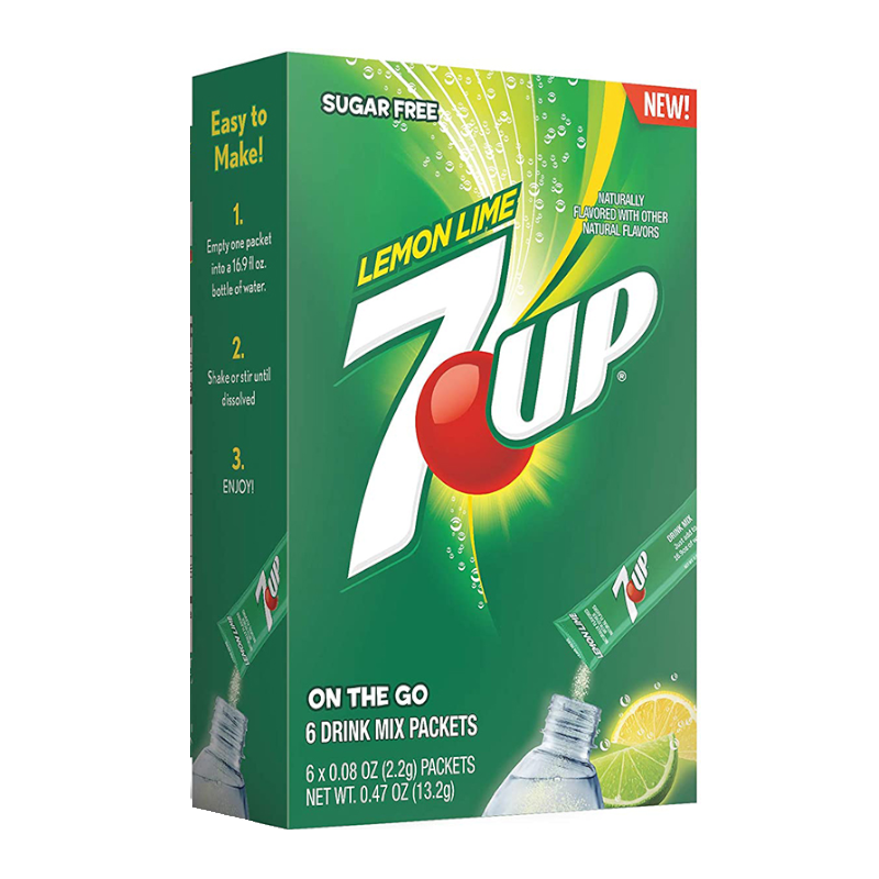 7up On To Go Lemon Lime Drink Mix - 6 Pack - 13.2g