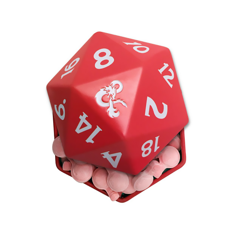 Dungeons & Dragons D20 +1 Cherry Potion Candy Tin - 34g