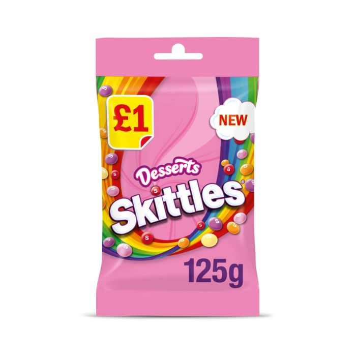 Skittles Vegan Sweets Dessert Flavoured Treat Bag 125g