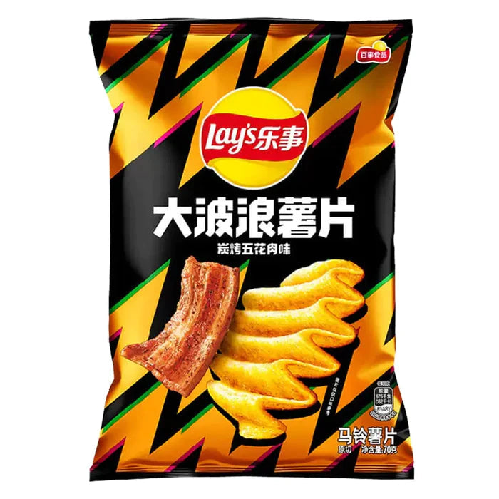 Lay’s Deep Ridged Grilled Pork - 70g - China