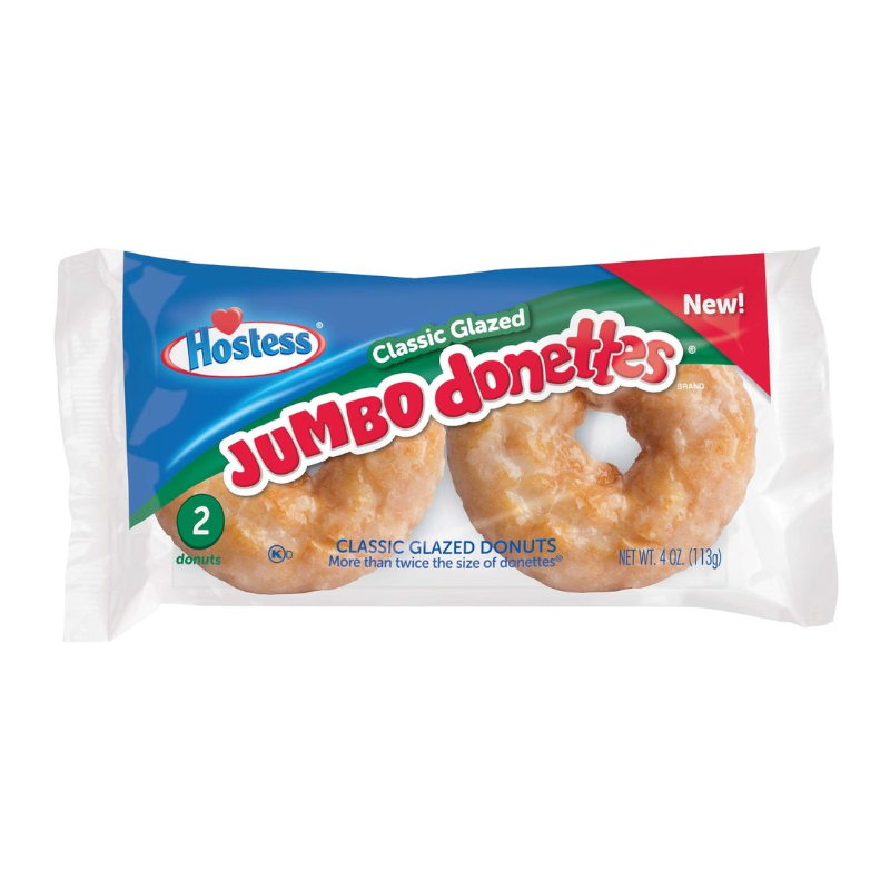 Hostess Jumbo Glazed Donettes - Twin Pack - 113g