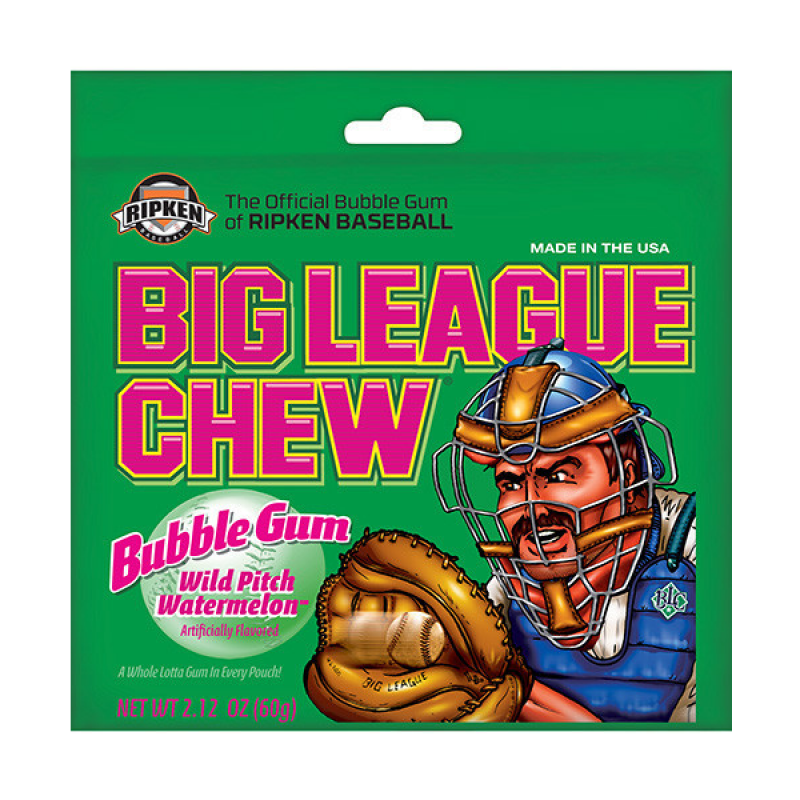 Big League Chew Bubble Gum - Wild Pitch Watermelon - 60g