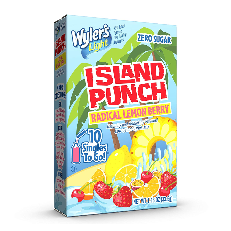 Wyler's Light Singles To Go Island Punch Radical Lemon Berry 10-Pack - 25.8g