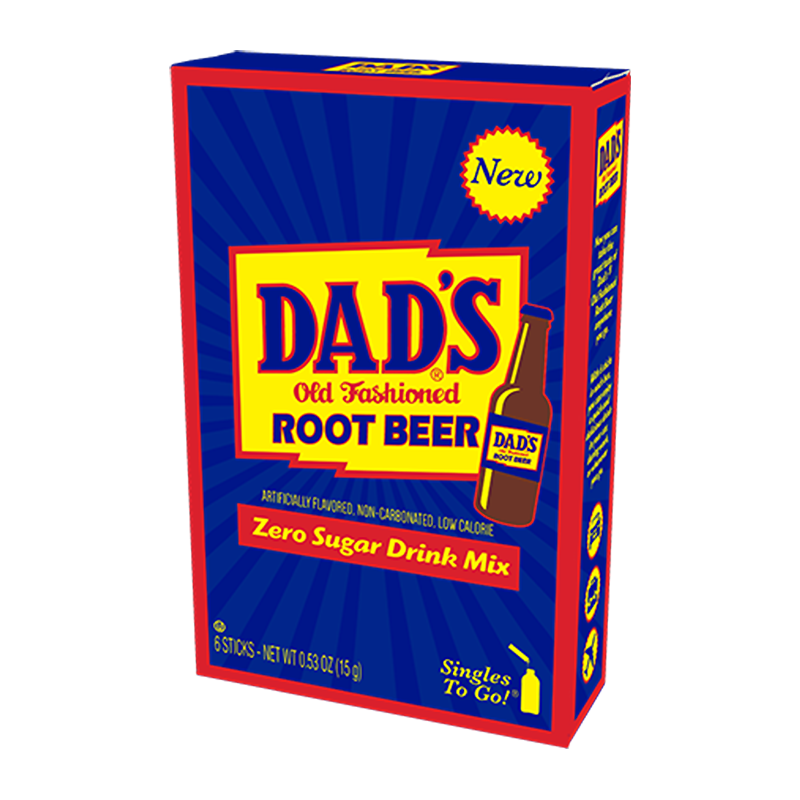 Dad's Old Fashioned Root Beer Zero Sugar Drink Mix Singles To Go - 15g