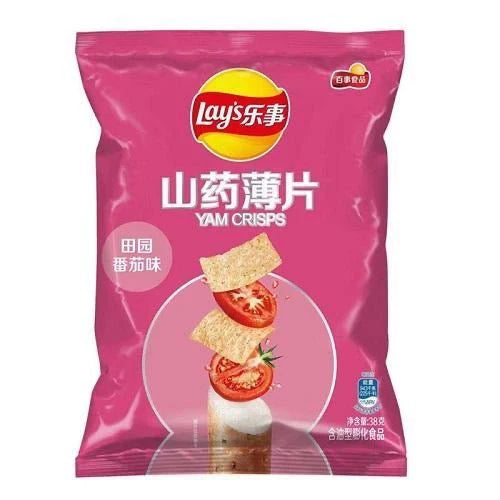 Lay’s Yam Chips Tomato - 80g - China *BBE JAN 2024*
