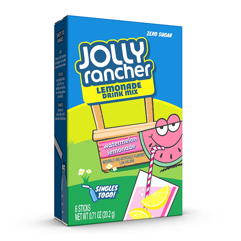 Jolly Rancher Singles To Go Lemonade Drink Mix - Watermelon Lemonade - 20.2g