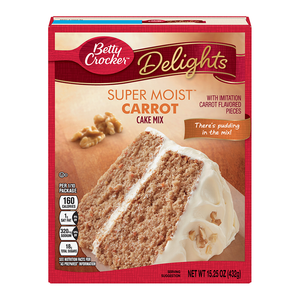 Betty Crocker Delights Super Moist Carrot Cake Mix - 432g *BBE 27 DEC 2023*