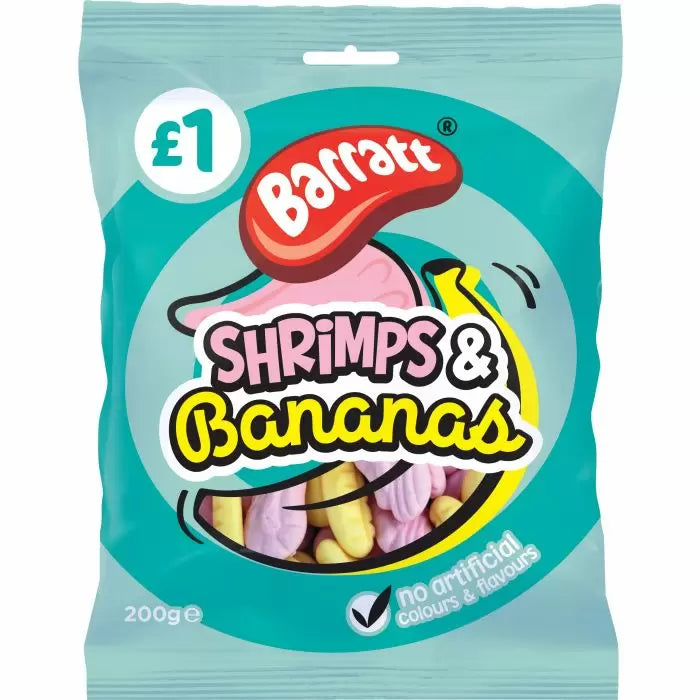 Barratt Shrimps & Bananas Bag 150g